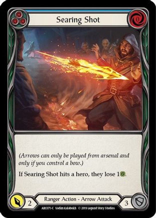 Searing Shot (Blue) (ARC071) - Arcane Rising 1st Edition Rainbow Foil