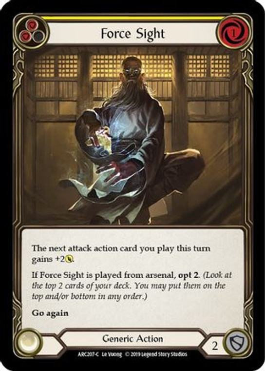 Force Sight (Yellow) (ARC207) - Arcane Rising Unlimited Edition Rainbow Foil