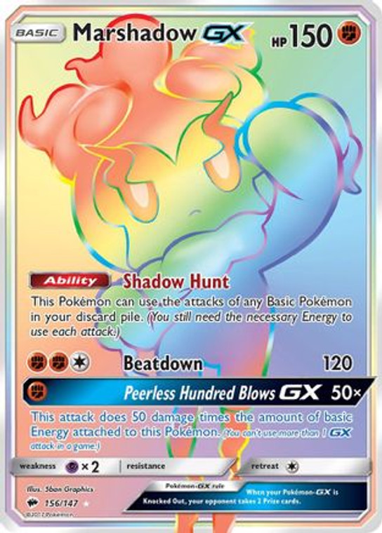 Marshadow GX (Secret) 156/147 - SM  Burning Shadows Holofoil
