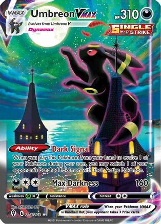 Umbreon VMAX ホロカード + スタンド Umbreon VMAX TG23/TG30 - Pokémon Extended Artwork Display Case