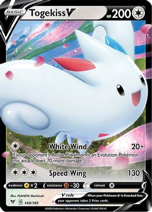 Togekiss V 140/185 - SWSH04 Vivid Voltage Holofoil - Forge and