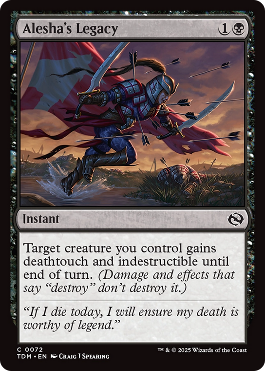 Alesha's Legacy [TDM-0072] - Magic: The Gathering card