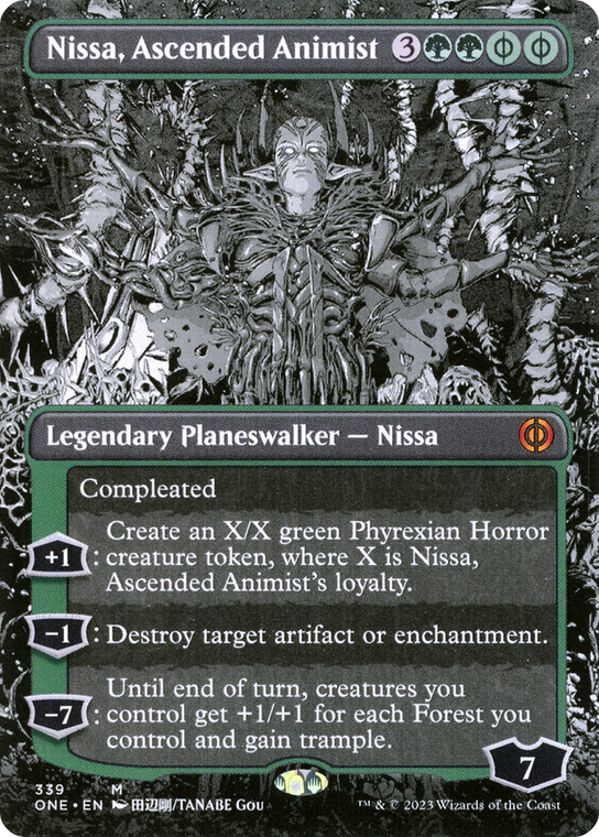 Nissa, Ascended Animist  ( Showcase) (Borderless) [ONE-0339]
