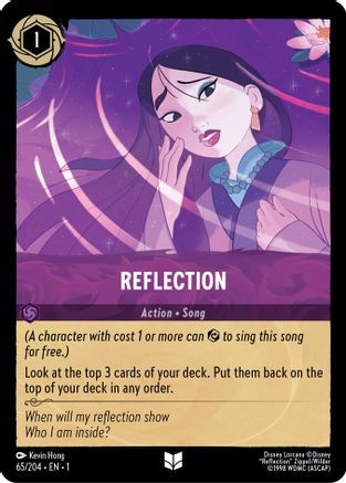 Reflection (65/204) Cold Foil - Disney Lorcana card