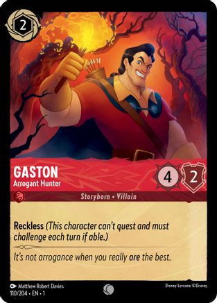 Gaston - Arrogant Hunter (110/204) - Disney Lorcana card