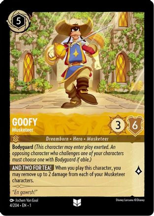Goofy - Musketeer (4/204) - Disney Lorcana card