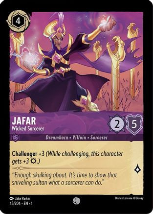 Jafar - Wicked Sorcerer (45/204) - Disney Lorcana card