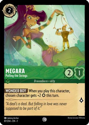 Megara - Pulling the Strings (87/204) - Disney Lorcana card