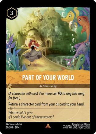 Part of Your World (30/204) Cold Foil - Disney Lorcana card