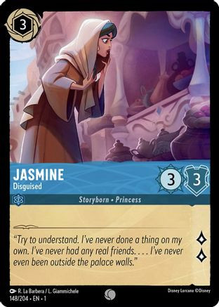 Jasmine - Disguised (148/204) Cold Foil - Disney Lorcana card
