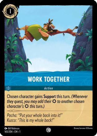 Work Together (165/204) Cold Foil - Disney Lorcana card