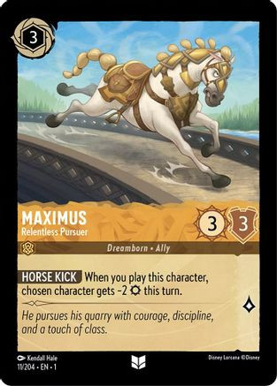 Maximus - Relentless Pursuer (11/204) Cold Foil - Disney Lorcana card