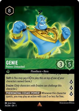 Genie - Powers Unleashed (76/204) Cold Foil - Disney Lorcana card