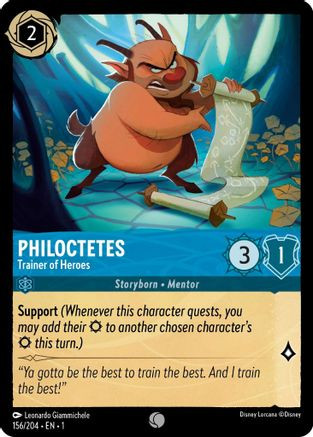 Philoctetes - Trainer of Heroes (156/204) Cold Foil - Disney Lorcana card