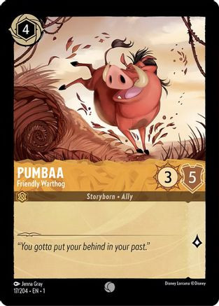 Pumbaa - Friendly Warthog (17/204) - Disney Lorcana card
