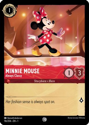 Minnie Mouse - Always Classy (116/204) - Disney Lorcana card