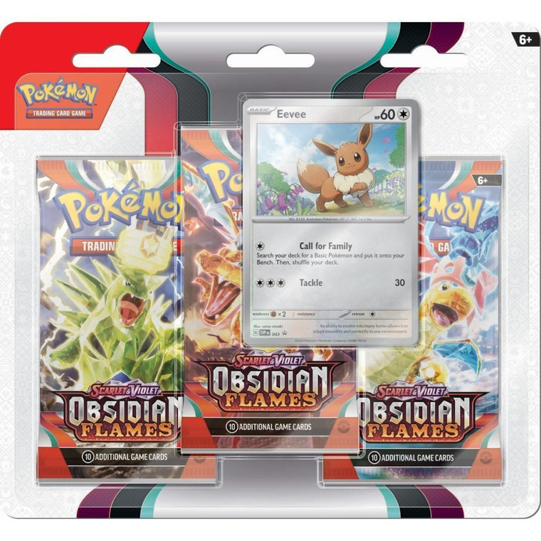 Obsidian Flames - 3-Pack Blisters Eevee - Pokémon TCG