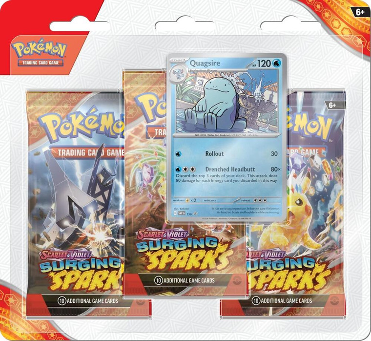 Surging Sparks - 3 Pack Blister Quagsire - Pokémon TCG