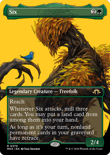 Six (Borderless)(Foil) [MH3-0370F] - Forge and Fire Gaming