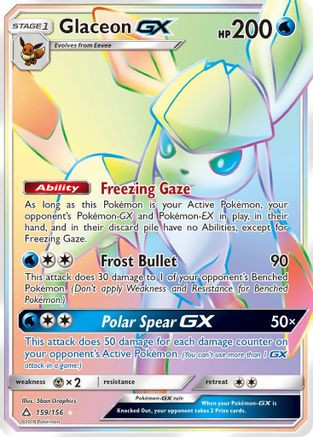 Glaceon GX (Secret Rare) 159/156 - SM Ultra Prism Holofoil - Forge