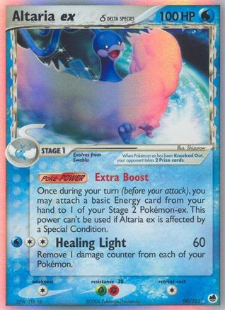 Altaria ex (Delta Species) 90/101 - Dragon Frontiers Holofoil