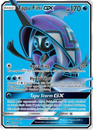 Tapu Fini GX (Full Art) 133/147 - SM Burning Shadows Holofoil