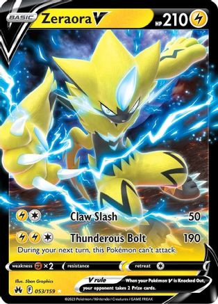Zeraora V 53/159 - Crown Zenith Holofoil - Forge and Fire Gaming
