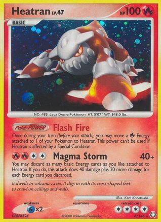 Heatran (6) 6/146 - Legends Awakened Reverse Holofoil - Forge and