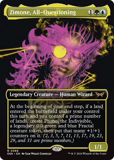 Zimone, All-Questioning (Borderless)(Foil) [DSK-0366F] - Forge and