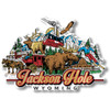 Jackson Hole, Wyoming City Magnet , Collectible Souvenir Made in the USA