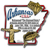 Arkansas Information State Magnet, Collectible Souvenir Made in the USA