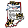 Indiana Information State Magnet, Collectible Souvenir Made in the USA