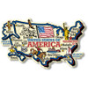 United States Jumbo Country Map Magnet , Collectible Souvenir Made in the USA