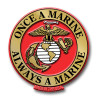 "Once a Marine, Always a Marine" Magnet , Collectible Souvenirs Made in the USA