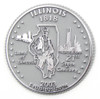 Illinois State Quarter Magnet , Collectible Souvenirs Made in the USA