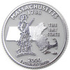 Massachusetts State Quarter Magnet , Collectible Souvenirs Made in the USA