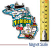 Michigan Jumbo State Magnet , Collectible Souvenirs Made in the USA