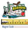 Washington Jumbo State Magnet , Collectible Souvenirs Made in the USA