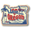 "Love from Oregon" Vintage State Magnet , Collectible Souvenirs Made in the USA