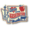 "Love from Washington" Vintage State Magnet , Collectible Souvenirs Made in the USA