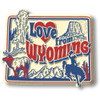"Love from Wyoming" Vintage State Magnet , Collectible Souvenirs Made in the USA