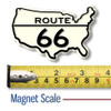 USA Outline Route 66 Sign Magnet by Classic Magnets, Discover America Series, Collectible Souvenirs Made in the USA