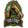 Horse Oval Imprint Magnet, Collectible 3D-Molded Rubber Magnet, Made in the USA