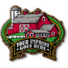 Farm Scene Oval Imprint Magnet, Collectible 3D-Molded Rubber Souvenir, Made in the USA