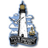 Lighthouse Banner Imprint Magnet, Collectible 3D-Molded Rubber Souvenir, Made in the USA
