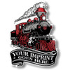 Train Banner Imprint Magnet, Collectible 3D-Molded Rubber Souvenir, Made in the USA