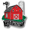 Farm Scene Banner Imprint Magnet, Collectible 3D-Molded Rubber Souvenir, Made in the USA
