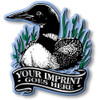 Loon Banner Imprint Magnet, Collectible 3D-Molded Rubber Souvenir, Made in the USA