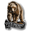 Grizzly Bear Banner Imprint Magnet, Collectible 3D-Molded Rubber Souvenir, Made in the USA