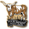 Longhorn Banner Imprint Magnet, Collectible 3D-Molded Rubber Souvenir, Made in the USA